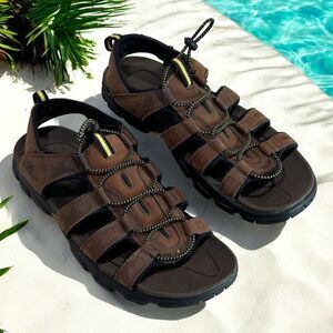 Everest 'Agile Brown' Hiking Water Sandals Mens Size 10.5M